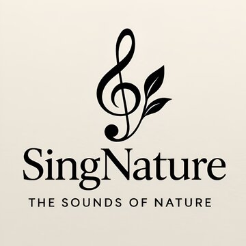 Logotipo elegante que fusiona m&uacute;sica y naturaleza mediante una clave de sol org&aacute;nica. Concepto de sonido natural, armon&iacute;a, creatividad y sostenibilidad. Dise&ntilde;o minimalista ideal para proyectos musical