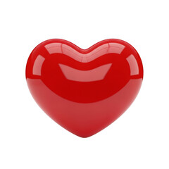 Red heart icon isolated on transparent background