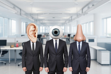 Fototapeta premium Corporate Senses: Watch, Listen, Sniff – The Perfect Spies