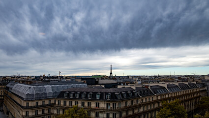 Fototapeta premium View on streets, buildings, parks and museums of capital of France, central part of Paris, tourists destination, autumn in Paris