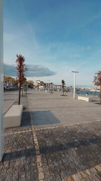 Naval Harbor of Crotone Commercial Port and Promenade