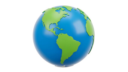Fototapeta premium Blue Globe Representing Planet Earth.
