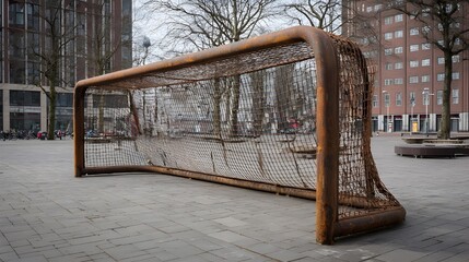 Hockey goal made of industrial steel durable training equipment sports facility professional performance design engineering