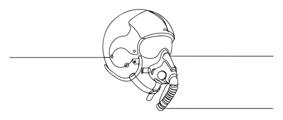 fighter pilot helmet line drawing © Wieslaw