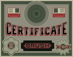 An editable and scalable pattern brush with a repetitive guilloche security pattern inspired by certificates and bank notes. No. 2