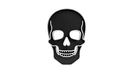 Stylized Black Skull Icon