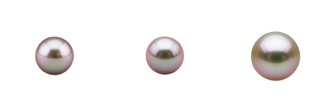 Natural Pearl Gemstone Isolated on White Background, Lustrous Organic Gem, Moti मोती, Loulou 珍珠, Cultured and Freshwater Pearls, Luxury Jewelry Precious Stone Texture
