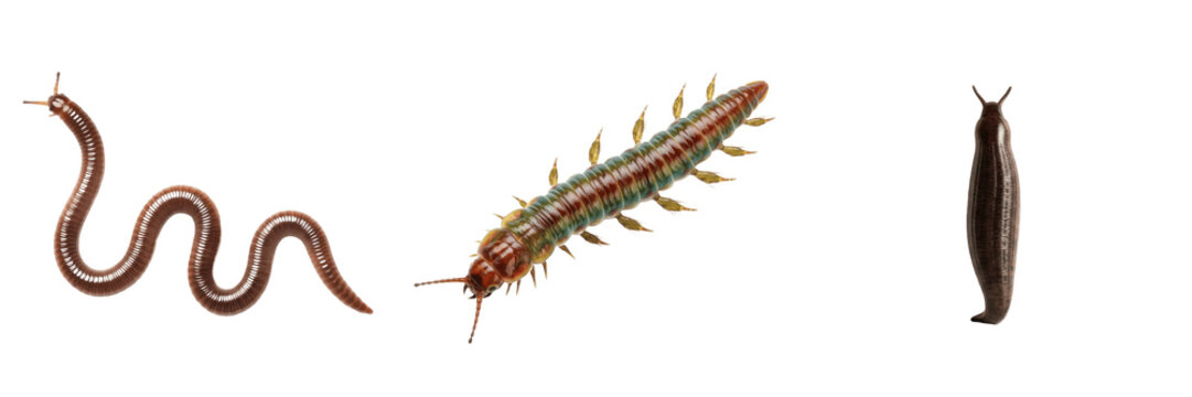 Annelids (Phylum Annelida) segmented worm group including Lumbricus terrestris earthworms, Hirudinea leeches and Nereididae ragworms with anatomical, physiological and evolutionary traits