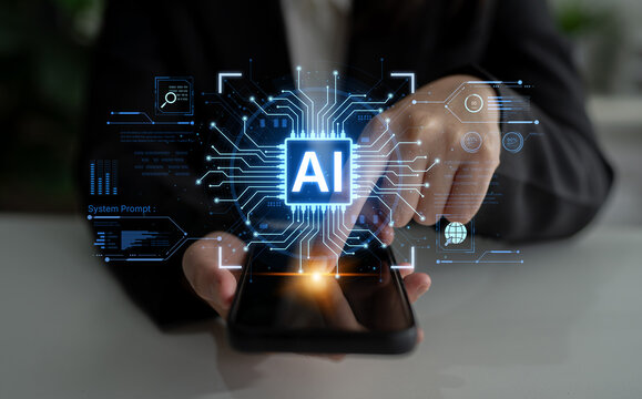 A futuristic AI core processor and system analytics dashboard. This concept highlights the raw processing power of AI for deep data analysis, system diagnostics, and global network monitoring. Fermion - Powered by Adobe