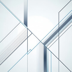 Modern Abstract Geometric Background with Blue and Gray Intersecting Lines