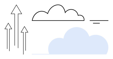 Cloud computing concept. Cloud computing enabling data storage, sharing, and accessibility for technology development. Cloud computing supports networking, IT services, and digital solutions. Perfect