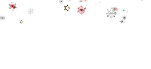 Abstract winter scene with snowflakes and stars floating on a white background perfect for holiday designs and seasonal greetings. Offers a sens