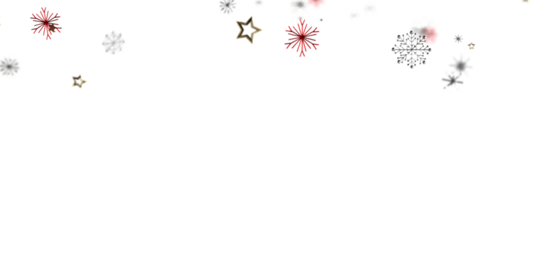 Abstract winter scene with snowflakes and stars floating on a white background perfect for holiday designs and seasonal greetings. Offers a sens - Powered by Adobe