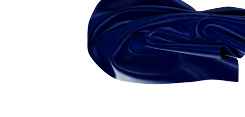 Close-up of elegant navy blue fabric texture. Flowing, detailed silk style, luxurious and abstract background.