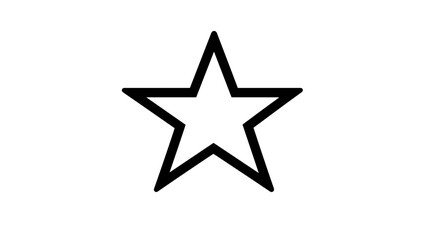 Obraz premium Black Star Icon Simple Design Element.