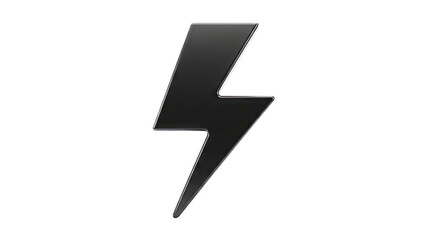 Black Lightning Bolt Icon