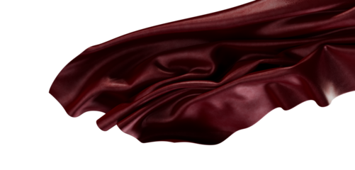 Abstract image of maroon fabric flowing in the wind. A visual of texture and movement for artistic and creative projects