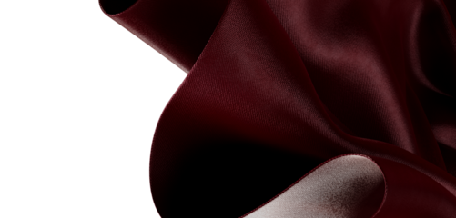 Textured burgundy fabric flowing. Perfect for fashion, design, elegance, luxury and backgrounds. Soft folds and waves.