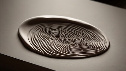 Luxury fingerprint emboss detail with soft shadows elegant lighting and clean background