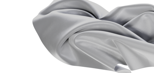 Elegant silver fabric in a fluid, abstract design. Perfect for backgrounds, textures and textile projects. Focus on smoo