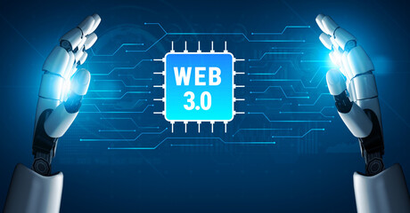 The AI chip and hardware processing technology behind Web 3.0. A concept of the computer infrastructure that powers the new AI internet. Motif