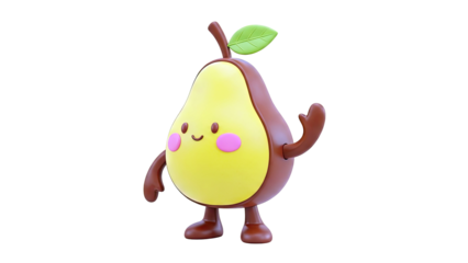 Happy Pear Character Waving