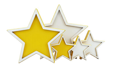 Fototapeta premium Five Star Rating, Yellow and White
