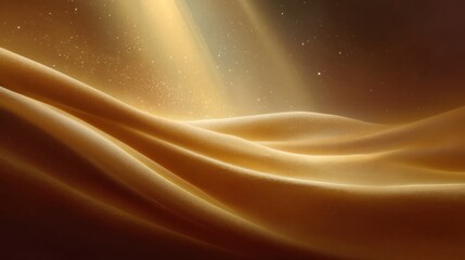 Fototapeta premium Serene Golden Sands Under Soft Light with Gentle Curves and Textures, Evoking a Tranquil Desert Landscape of Warm Tones and Ethereal Quality