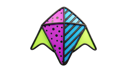 Colorful Kite with Geometric Patterns