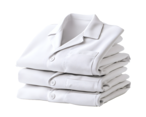 High-quality stack of white dress shirts, ideal for business or formal events