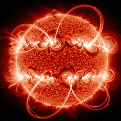 Solar Surface with Flare Activity and Intense Magnetic Field