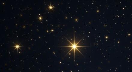 Obraz premium Celestial Canvas - A Starry Nights Embrace.