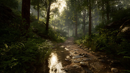 Obraz premium Environment forest plant green water