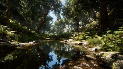 Obraz premium Environment forest plant green water