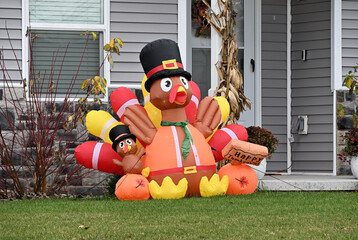 Inflated Turkey Family