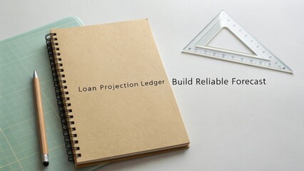 Loan Projection Ledger on a Desk with a Ruler and Pencil to Build Reliable Financial Forecasts Perfect for Business Use