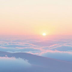 Serene Sunrise Above Cloud Layer