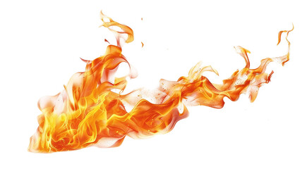 Fototapeta na wymiar Vibrant digital illustration of flowing flames with dynamic orange and yellow colors, representing fire and combustion. Ideal for graphic resources and abstract art projects.