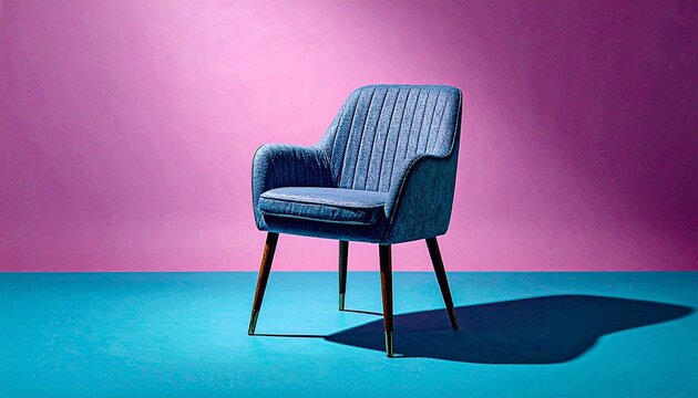 A surreal environment featuring a modern chair with architectural inconsistency in a calm setting like a firefly habitat 857690