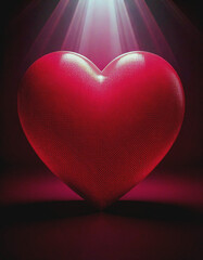 Illustration of Heart Under a Spotligt AI