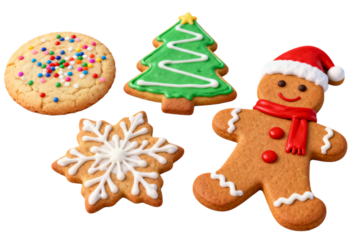 Christmas Cookies Collection with Festive Decorations