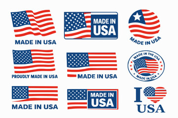 American Flags and Labels