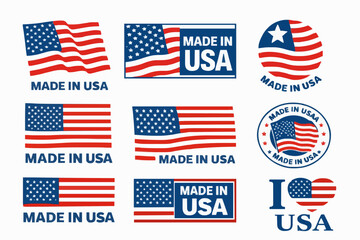 American Flags and Labels