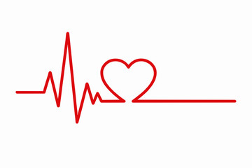 Simple Heartbeat Line Design