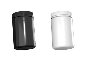 Pill Jar bottle mockup  3d rendering on transparent background