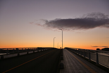 新舞子の日の出の景色