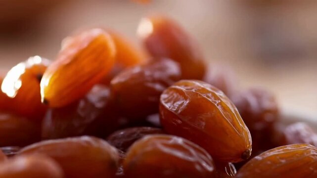 The dates glow under the soft light, bringing out a tempting amber sheen.
