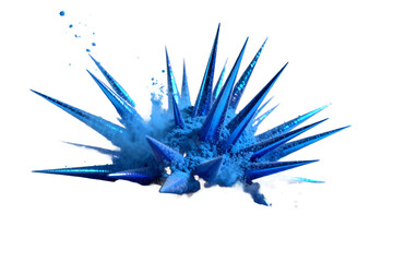 Blue Crystal Spikes with Explosive Powder Effect