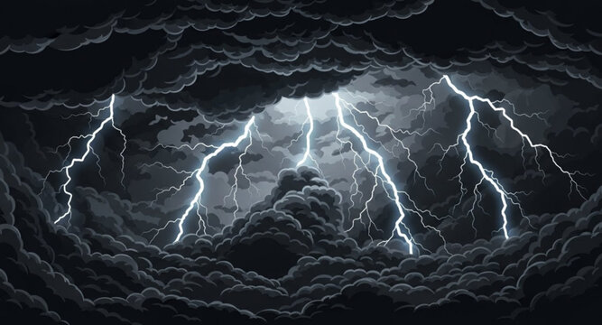 abstract background with lightning