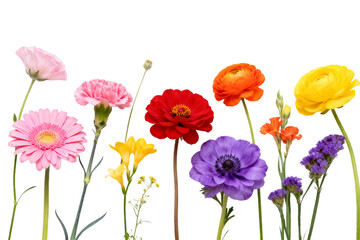 Fototapeta premium Colorful Assortment of Fresh Cut Flowers Arranged